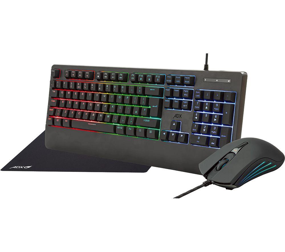 ADX ADXCOM325 Firebundle Gaming Keyboard & Mouse Set - Black