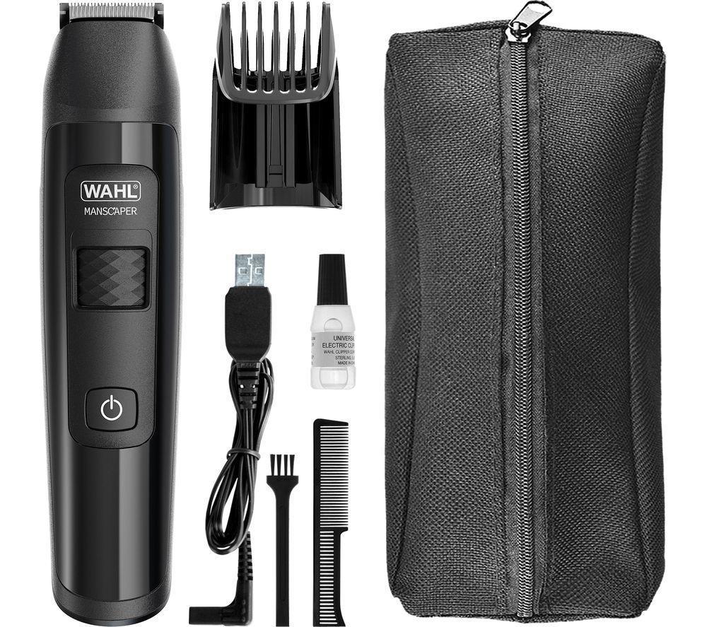 WAHL Manscaper 1065-800 Wet & Dry Body Groomer - Black, Black