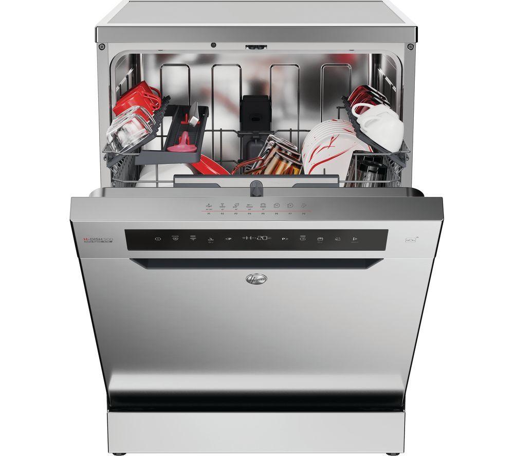 HOOVER H-Dish 500 HF 5C7F0X-80 Full-size WiFi-enabled Dishwasher - Stainless Steel image number 7 of 19