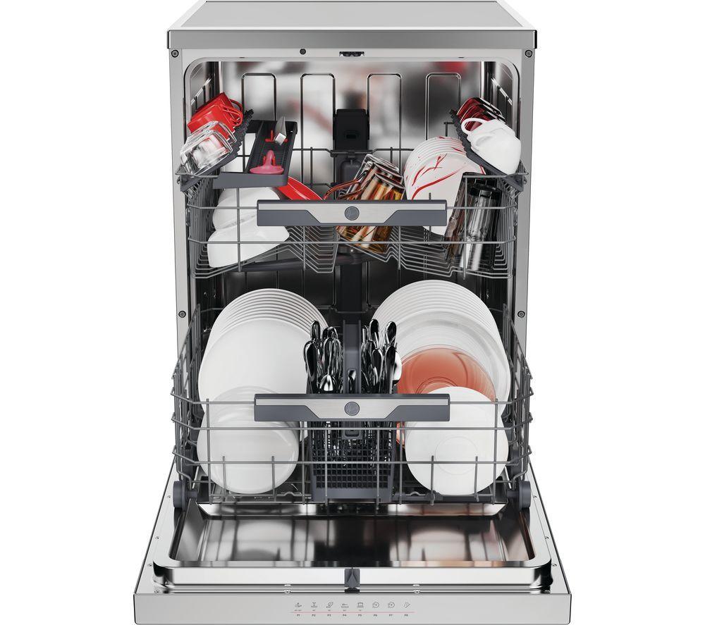 HOOVER H-Dish 500 HF 5C7F0X-80 Full-size WiFi-enabled Dishwasher - Stainless Steel image number 8 of 19