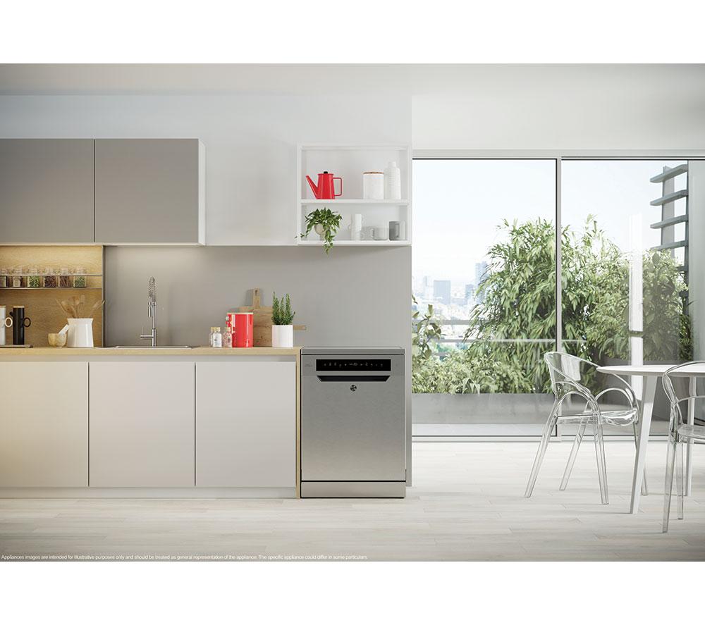 HOOVER H-Dish 500 HF 5C7F0X-80 Full-size WiFi-enabled Dishwasher - Stainless Steel image number 12 of 19