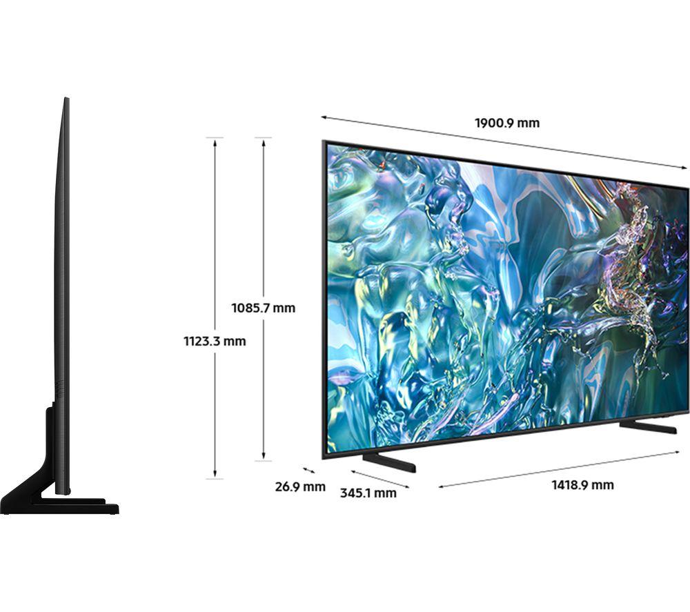 85 SAMSUNG QE85Q60DAUXXU  Smart 4K Ultra HD HDR QLED TV with Bixby & Alexa, Silver/Grey