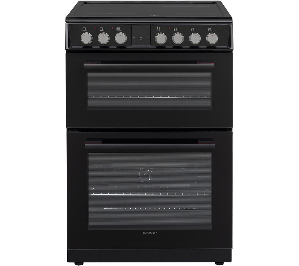 SHARP KF-66DDVDD04BM1K-EN 60 cm Electric Ceramic Cooker – Black, Black