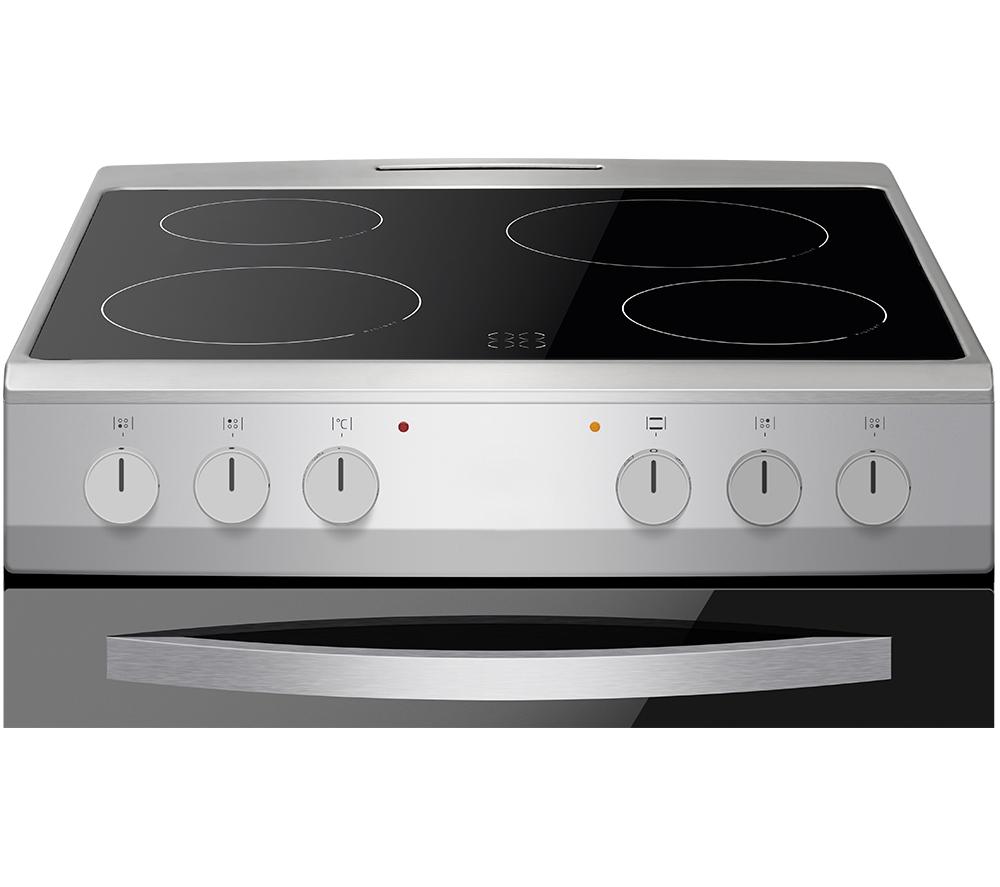 AMICA AFC601SS 60 cm Electric Ceramic Cooker - Black & Stainless Steel image number 2 of 4