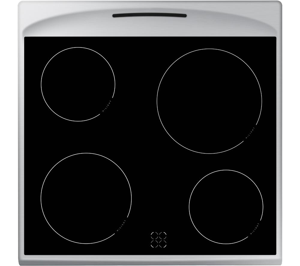 AMICA AFC601SS 60 cm Electric Ceramic Cooker - Black & Stainless Steel image number 3 of 4