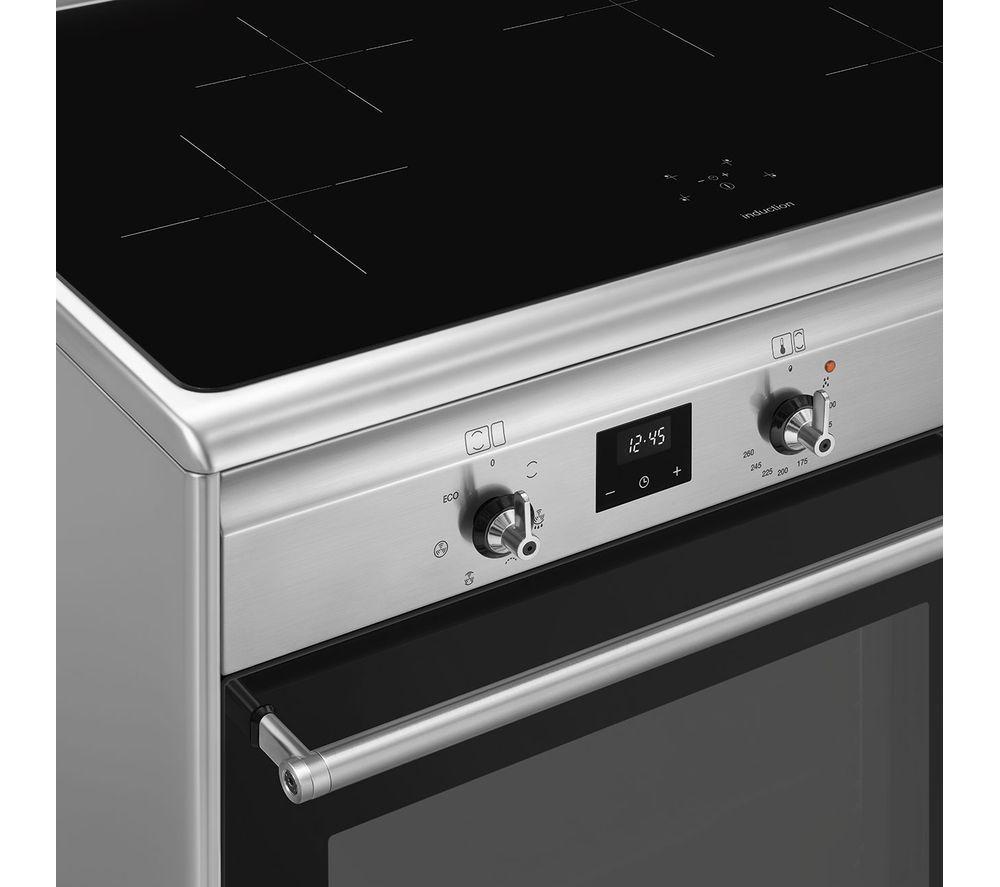 SMEG CX92IM 90 cm Electric Induction Range Cooker - Stainless Steel & Black image number 2 of 3