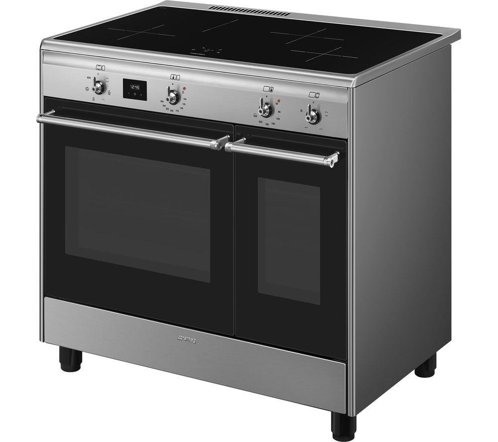 SMEG CX92IM 90 cm Electric Induction Range Cooker - Stainless Steel & Black image number 3 of 3