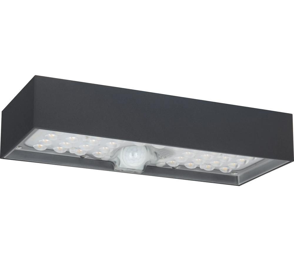 LUCECO Brick Solar LED Wall Light with PIR Motion Sensor - Grey image number 4 of 6