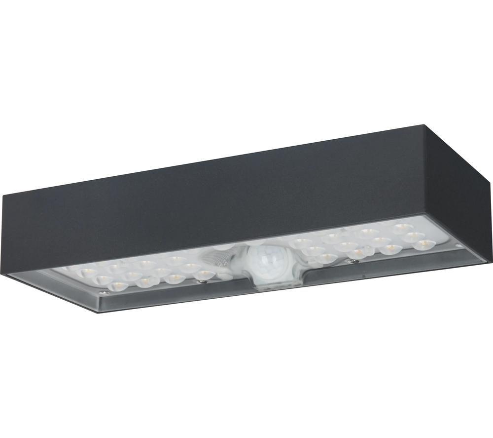 LUCECO Brick Solar LED Wall Light with PIR Motion Sensor - Grey image number 5 of 6