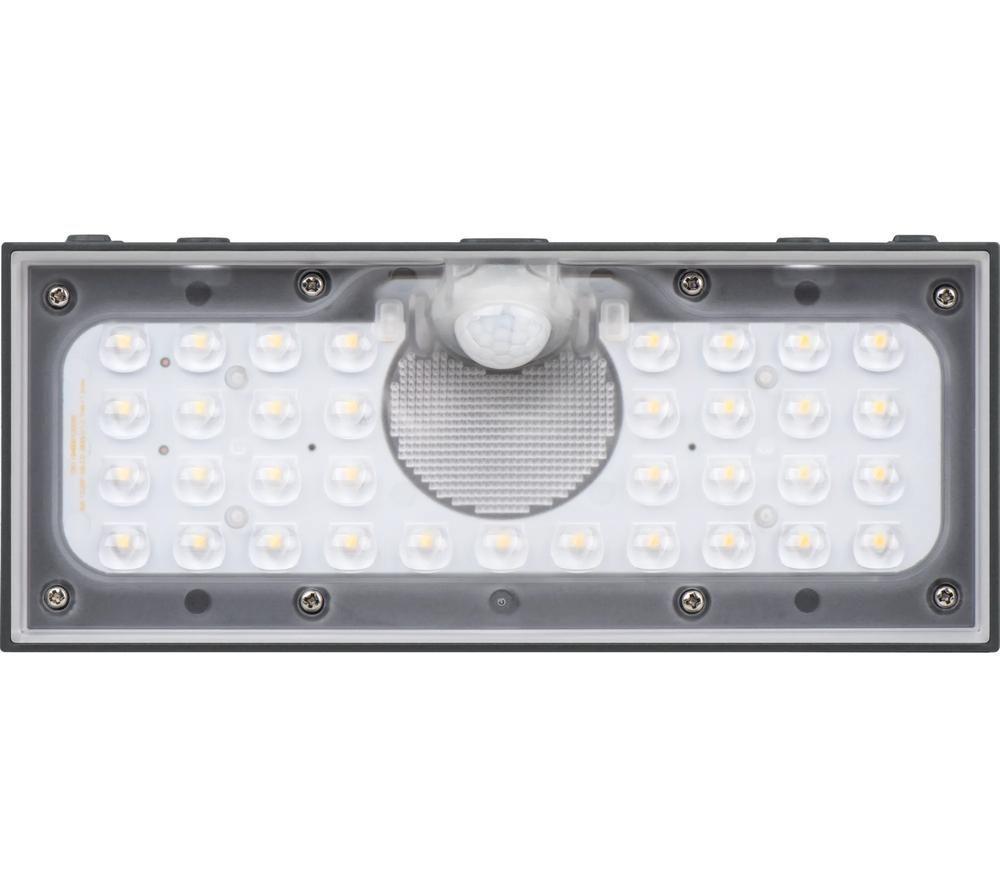 LUCECO Brick Solar LED Wall Light with PIR Motion Sensor - Grey image number 6 of 6