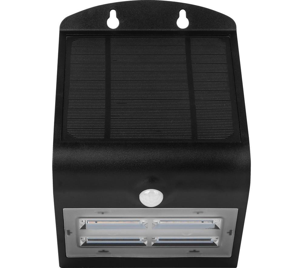 LUCECO Guardian Solar LED Wall Light with PIR Motion Sensor - Black image number 2 of 4