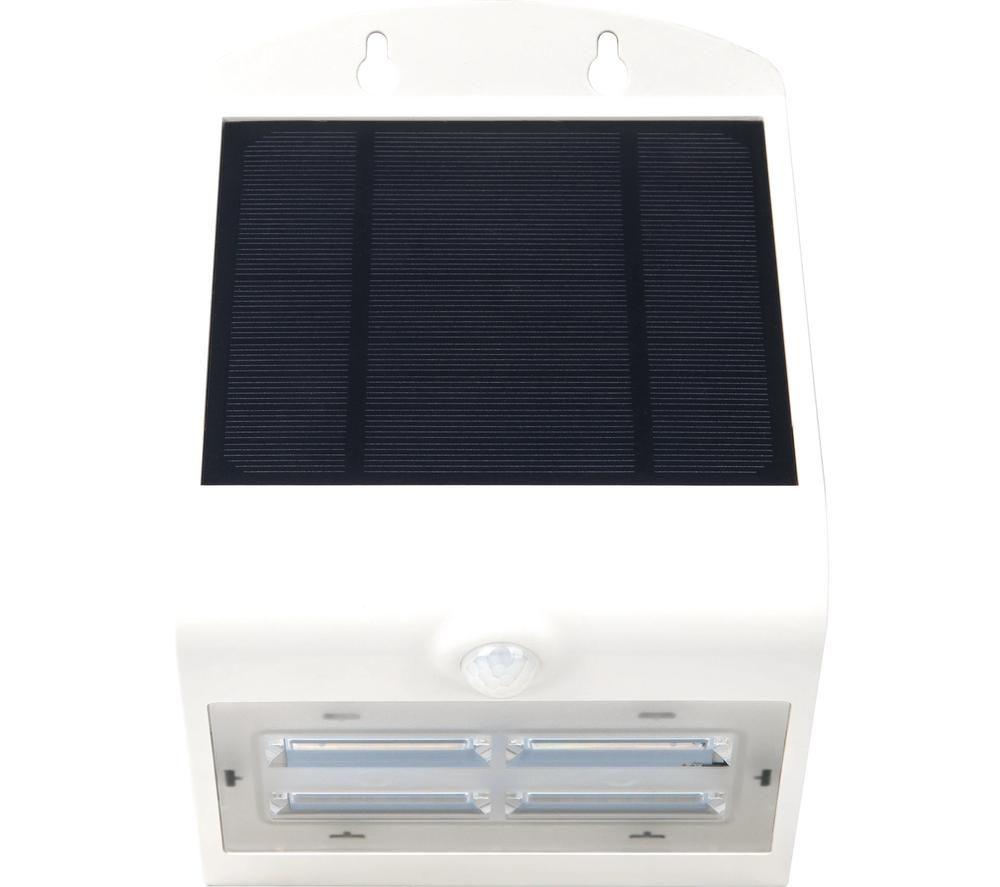 LUCECO Guardian Outdoor Solar LED Wall Light with PIR Motion Sensor - White image number 2 of 5