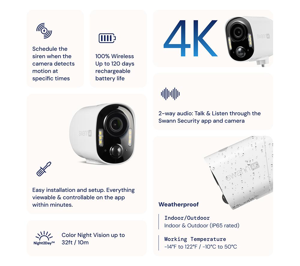 SWANN SWIFI-4KXTRM Xtreem4K 4K Ultra HD Security Camera image number 2 of 8