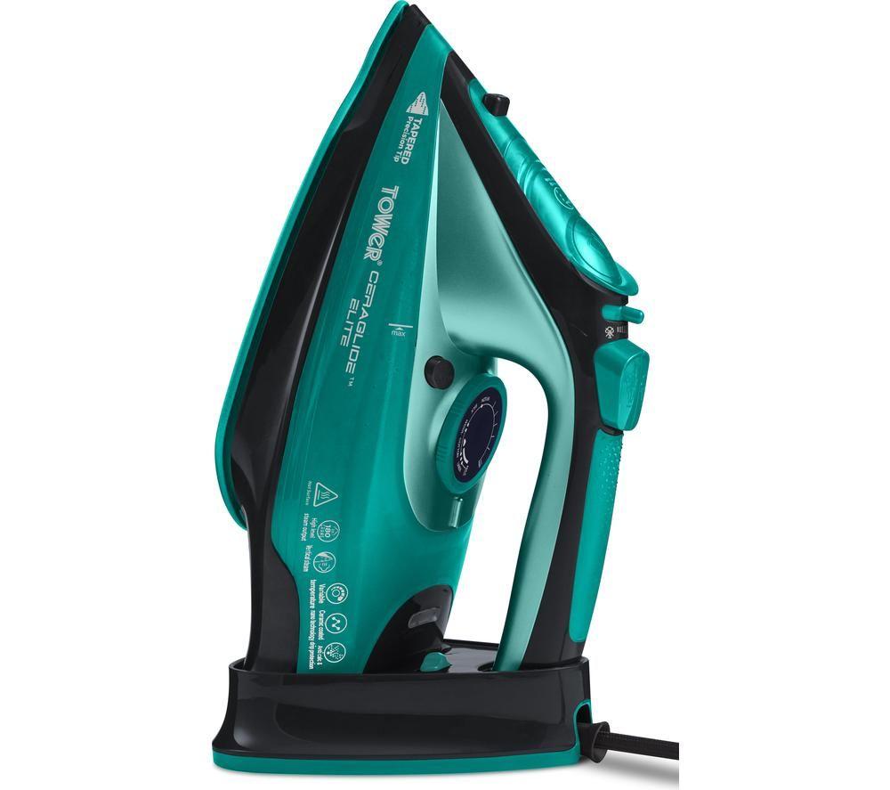 Tower Ceraglide T22008tl Cordless Steam Iron - Teal, Green