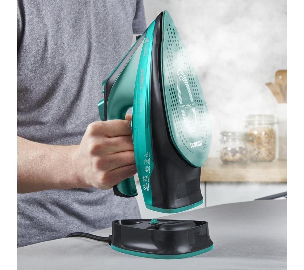 TOWER CeraGlide T22008TL Cordless Steam Iron - Teal image number 2 of 10