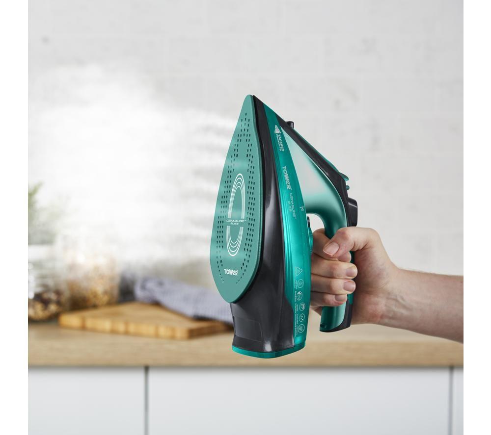 TOWER CeraGlide T22008TL Cordless Steam Iron - Teal image number 4 of 10