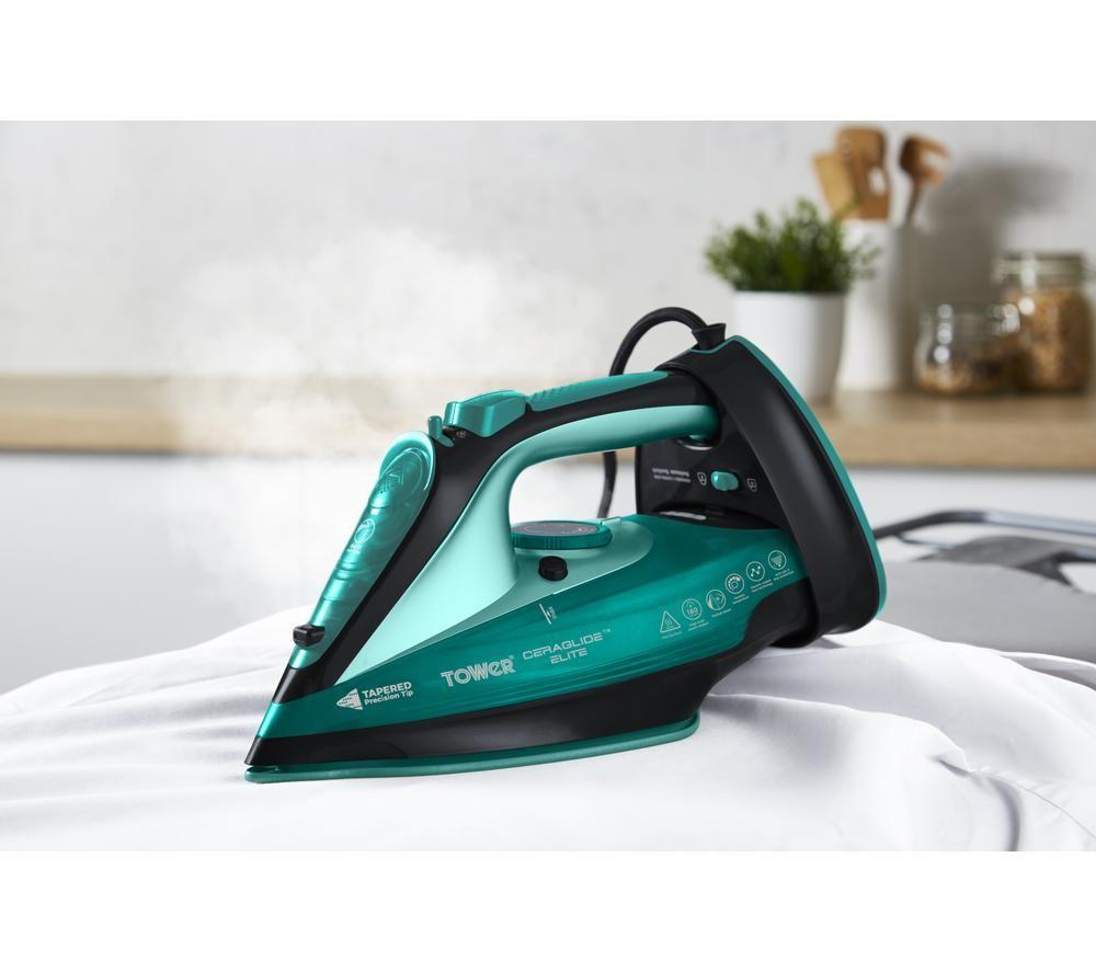 TOWER CeraGlide T22008TL Cordless Steam Iron - Teal image number 6 of 10
