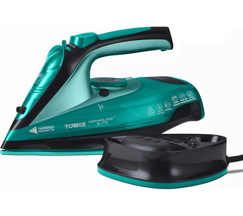 TOWER CeraGlide T22008TL Cordless Steam Iron - Teal image number 10 of 10