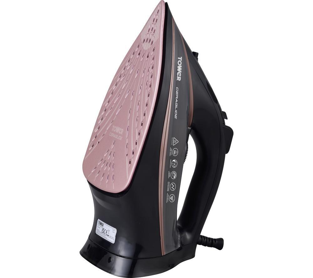 TOWER CeraGlide T22013 Steam Iron - Blush Pink image number 4 of 8