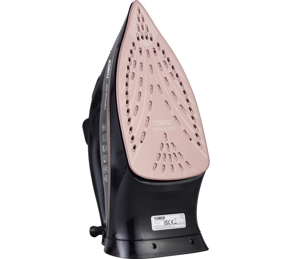 TOWER CeraGlide T22013 Steam Iron - Blush Pink image number 5 of 8