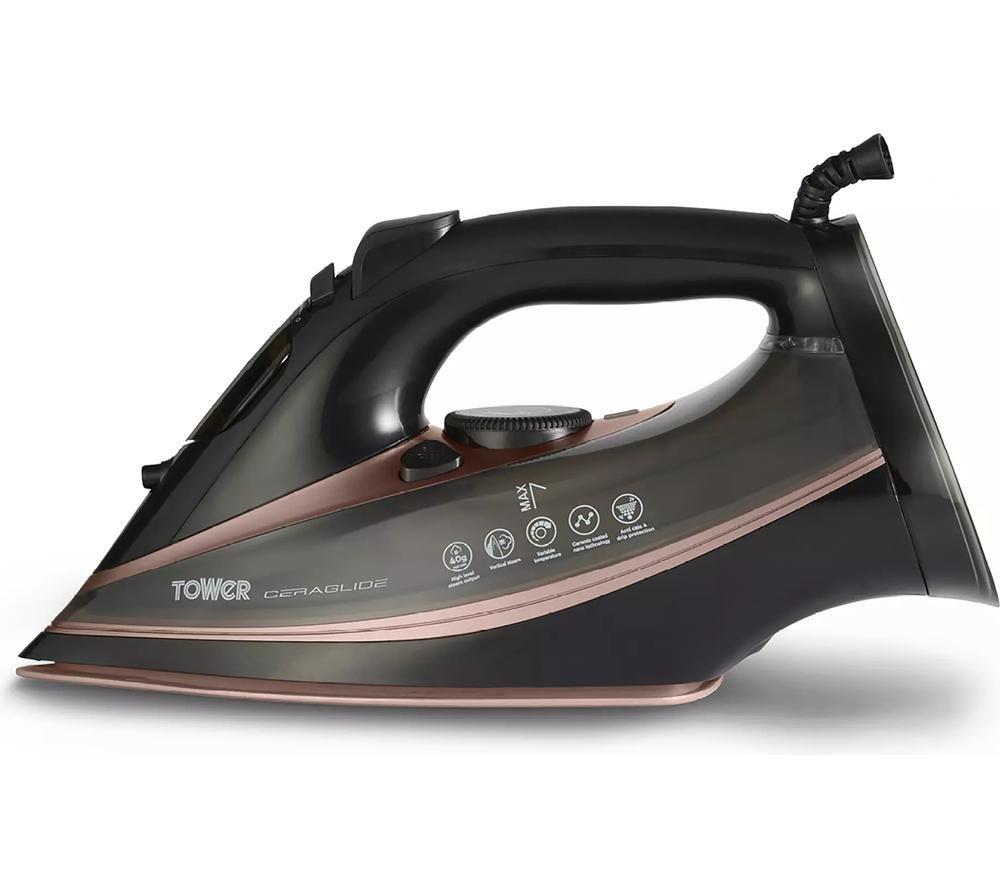 TOWER CeraGlide T22013 Steam Iron - Blush Pink image number 6 of 8