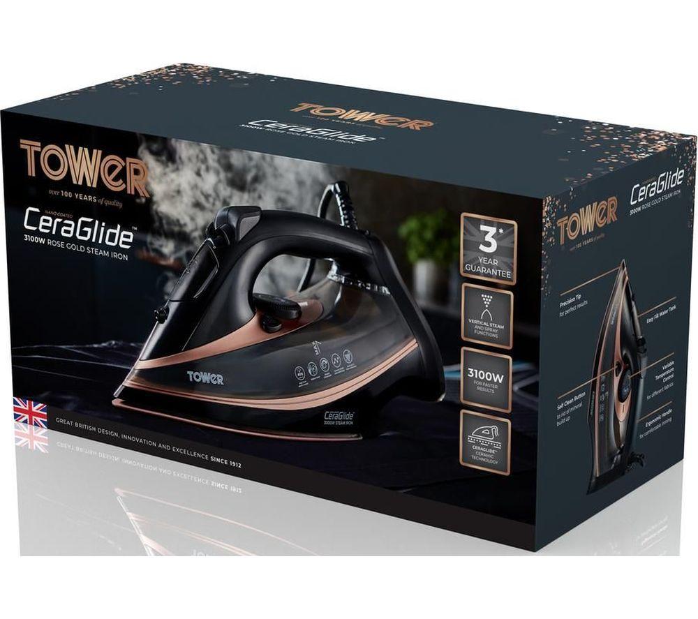 TOWER CeraGlide T22013 Steam Iron - Blush Pink image number 8 of 8