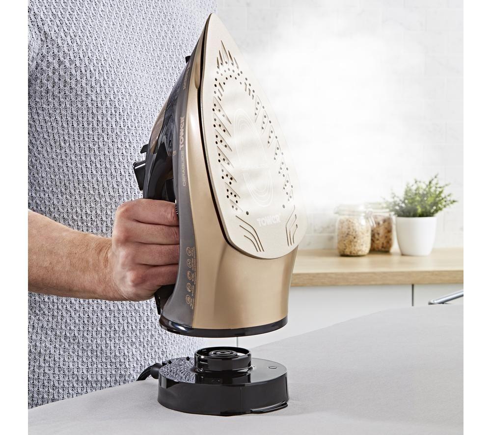 TOWER CeraGlide T22022GLD Steam Iron - Black & Gold image number 3 of 14