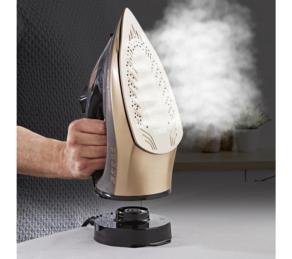 TOWER CeraGlide T22022GLD Steam Iron - Black & Gold image number 4 of 14