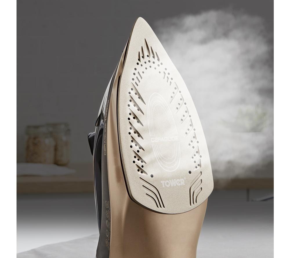 TOWER CeraGlide T22022GLD Steam Iron - Black & Gold image number 6 of 14