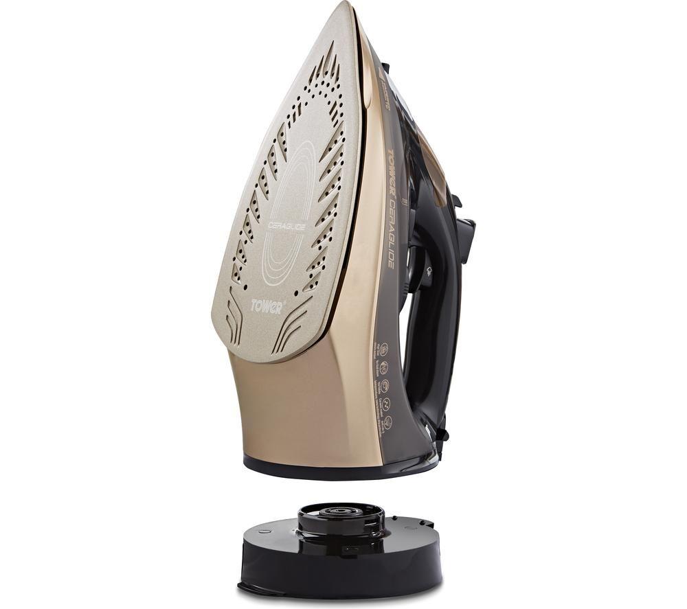 TOWER CeraGlide T22022GLD Steam Iron - Black & Gold image number 9 of 14
