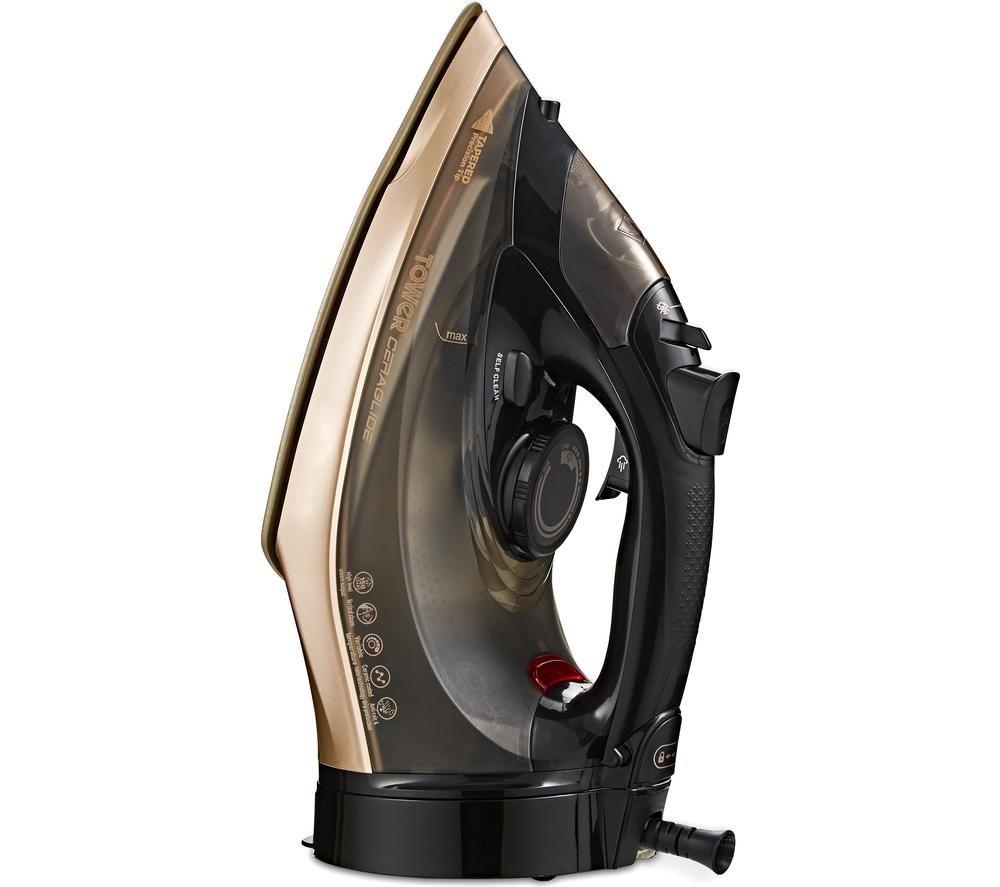 TOWER CeraGlide T22022GLD Steam Iron - Black & Gold image number 13 of 14