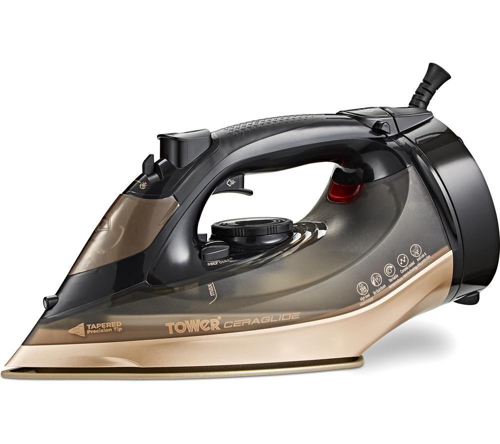 TOWER CeraGlide T22022GLD Steam Iron - Black & Gold image number 14 of 14