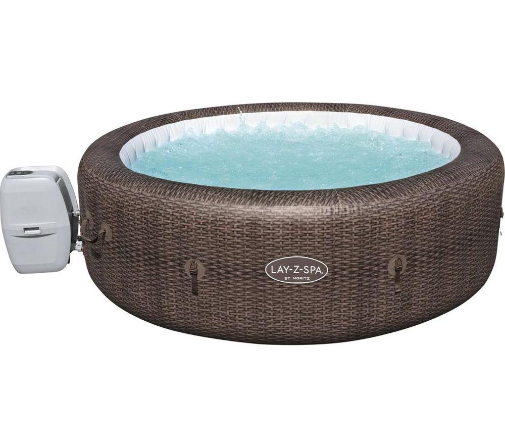 LAY-Z-SPA St. Moritz AirJet Inflatable Hot Tub - Brown
