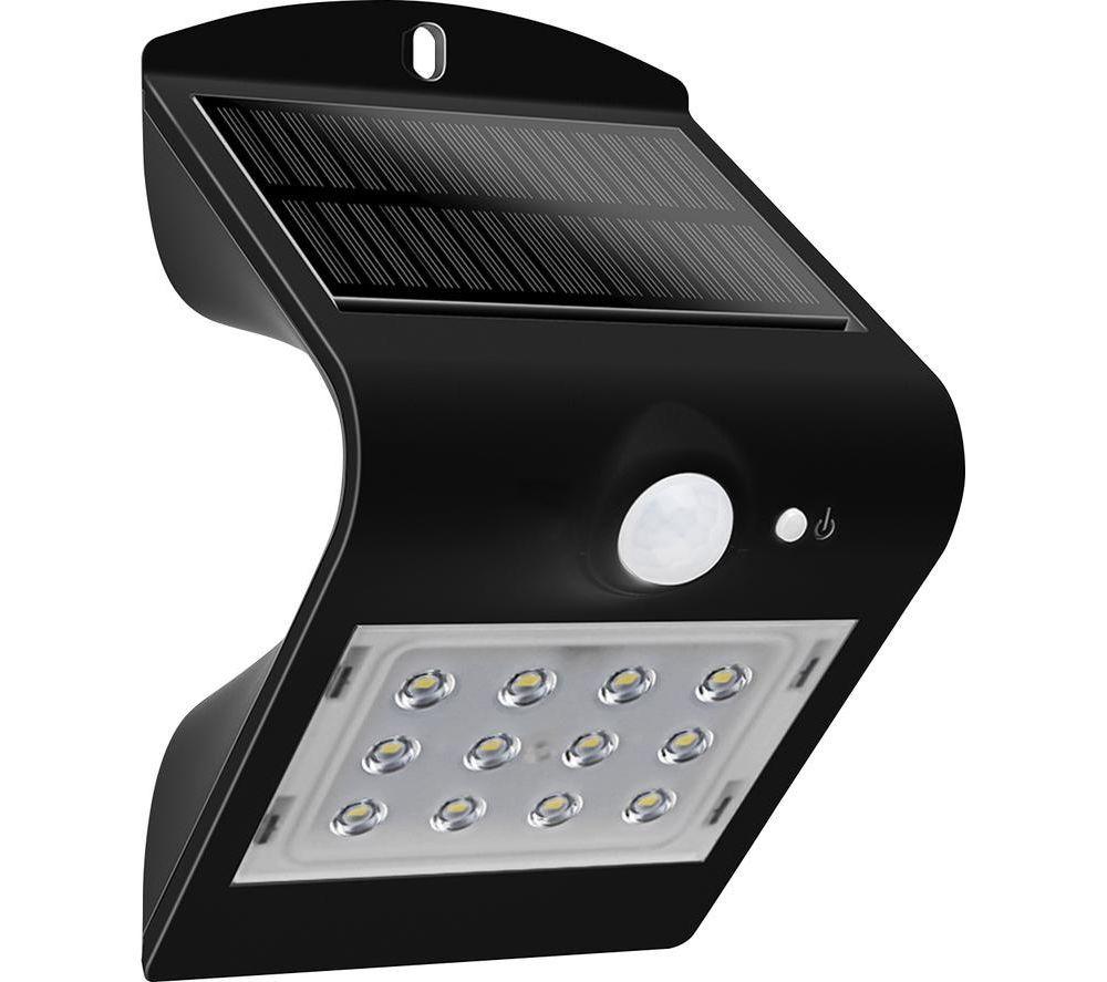 LUCECO Solar Guardian Outdoor LED Wall Light with PIR Motion Sensor - Black image number 2 of 7