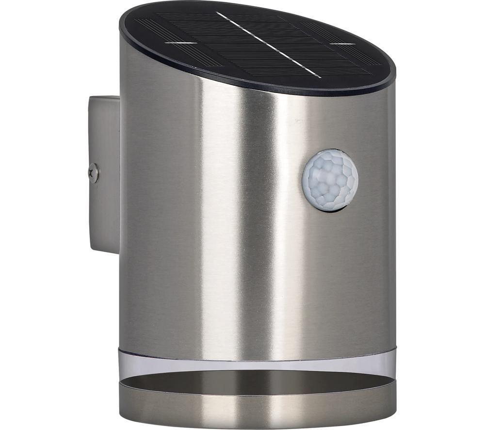 LUCECO Guardian Outdoor Solar LED Wall Light with PIR Motion Sensor - Steel image number 2 of 4