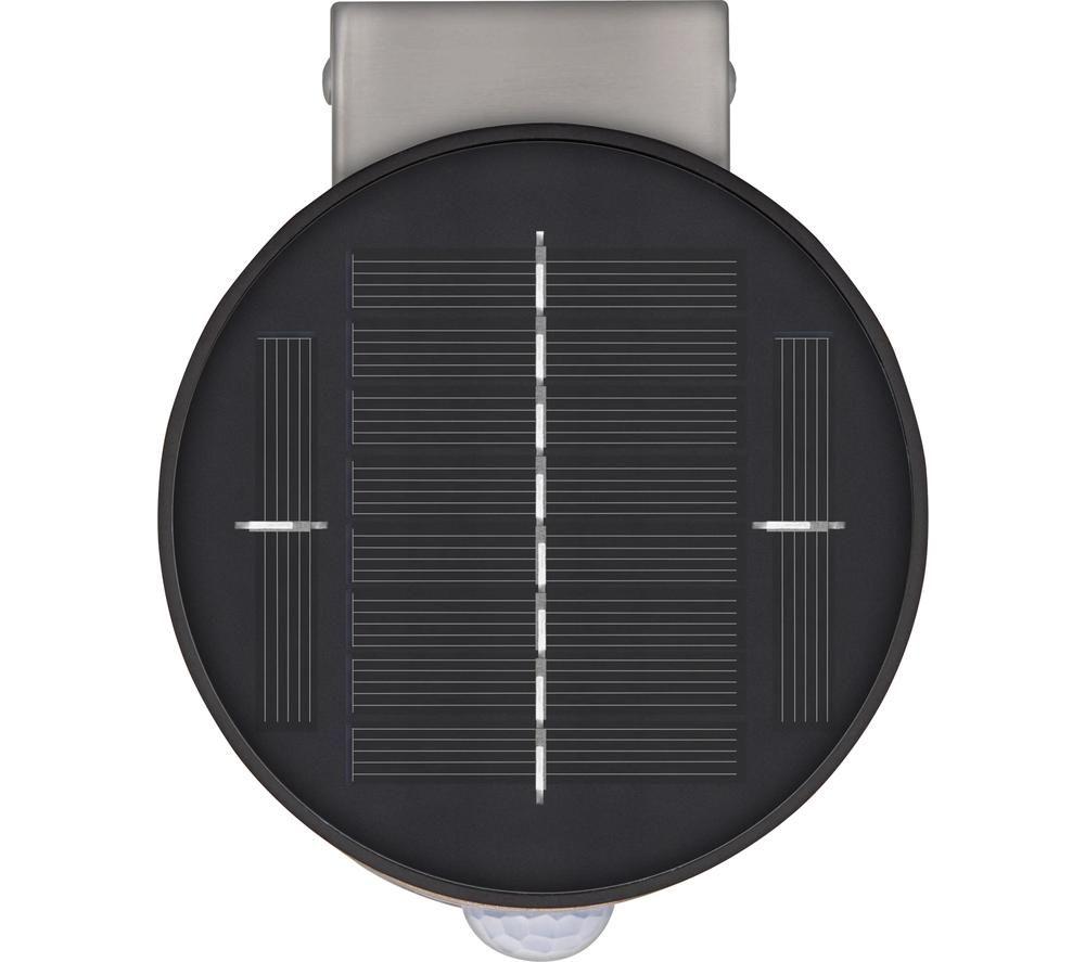 LUCECO Guardian Outdoor Solar LED Wall Light with PIR Motion Sensor - Steel image number 3 of 4
