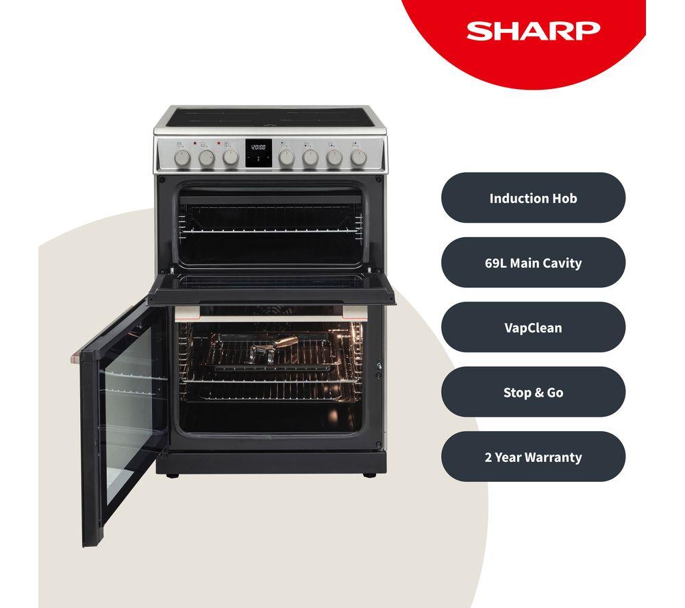 SHARP KF-66DIDD04IM1I-EN 60 cm Electric Induction Cooker - Inox image number 3 of 11
