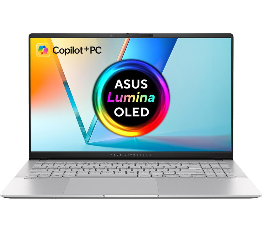 ASUS Vivobook S 15" Laptop, Copilot+ PC - Snapdragon X Elite, 1 TB SSD, Silver