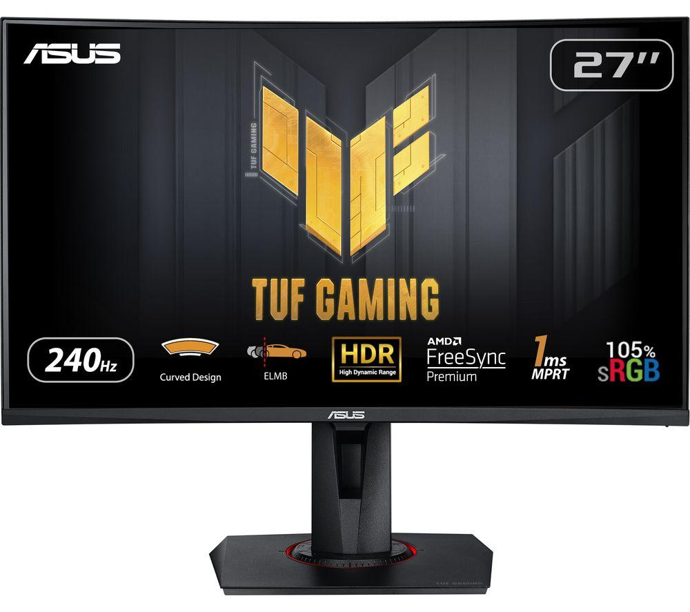 ASUS TUF VG27VQM Full HD 27 Curved VA LCD Gaming Monitor - Black, Black