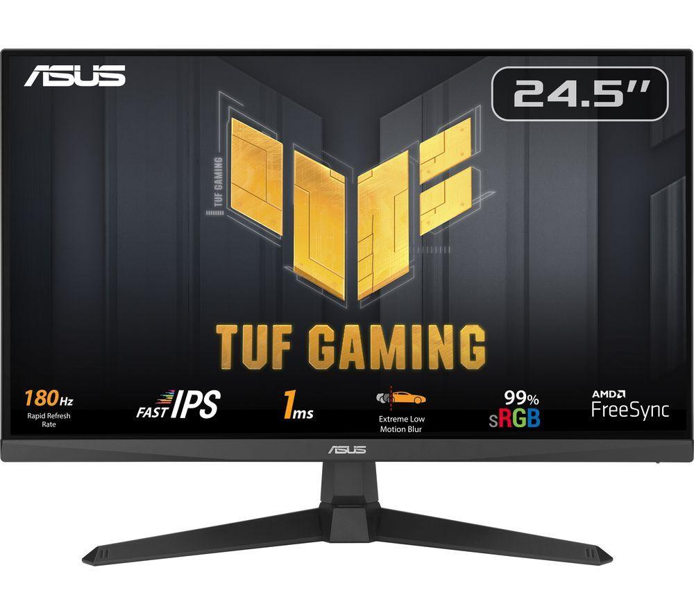 ASUS TUF VG259Q3A Full HD 24.5 IPS LCD Gaming Monitor - Black, Black