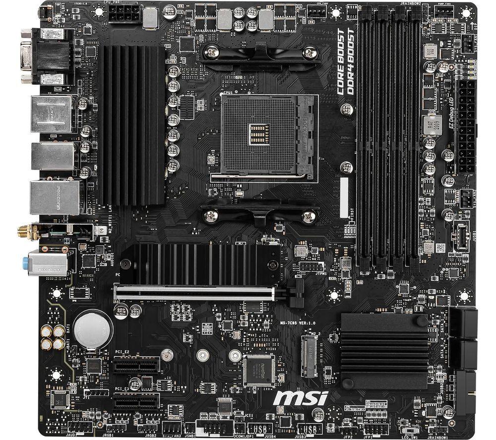 MSI B550M PRO-VDH WIFI mATX Motherboard with MSI MPG CORELIQUID K240 CPU AIO Cooler '240mm Radiator, 2.4'' LCD Waterblock with built-in TORX 3.0 fan, 2x 120mm TORX 4.0 ARGB PWM Fan, MSI Center'