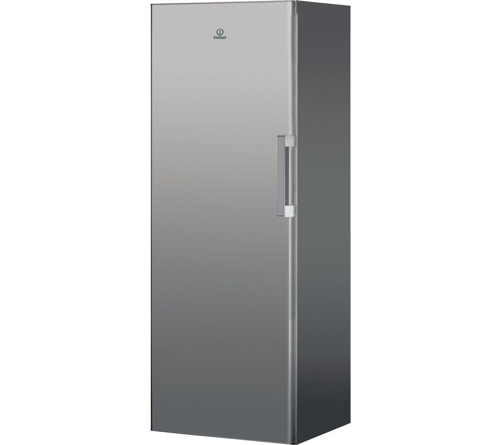 INDESIT No Frost UI6 F2T S UK Tall Freezer – Silver, Silver/Grey