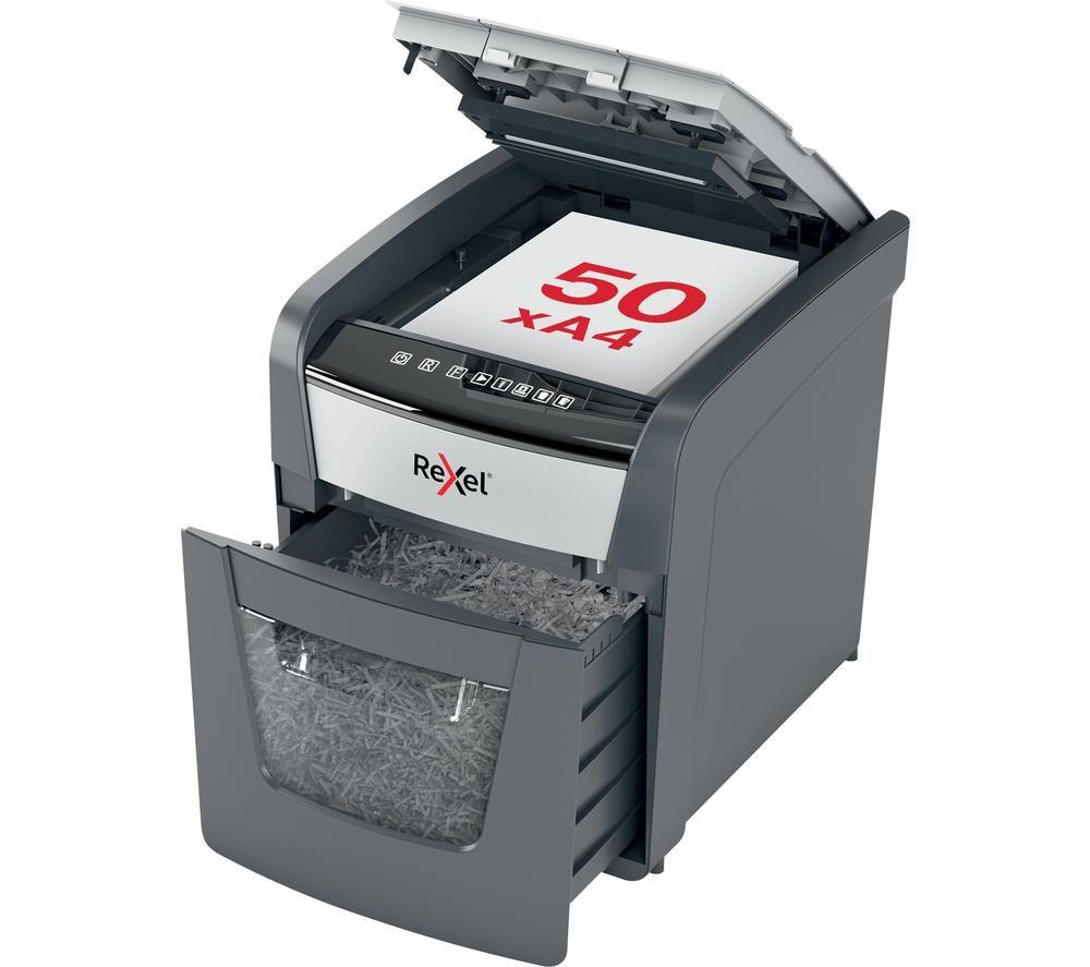 REXEL Optimum AutoFeed+ 50X Cross Cut Paper Shredder image number 9 of 11