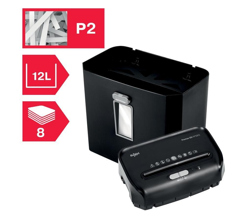 REXEL ProMax QS RPS812 Strip Cut Paper Shredder image number 7 of 7