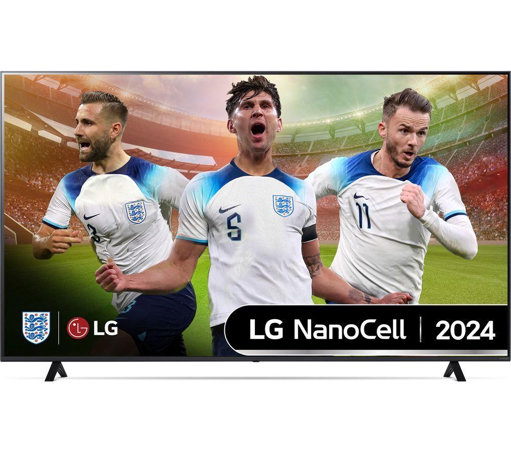 75 LG 75NANO81T6A  Smart 4K Ultra HD HDR LED TV with Amazon Alexa, Silver/Grey