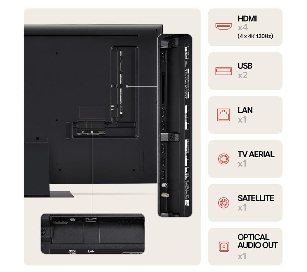 LG QNED86 55" QNED AI 4K HDR Smart TV 2024 - 55QNED86T6A