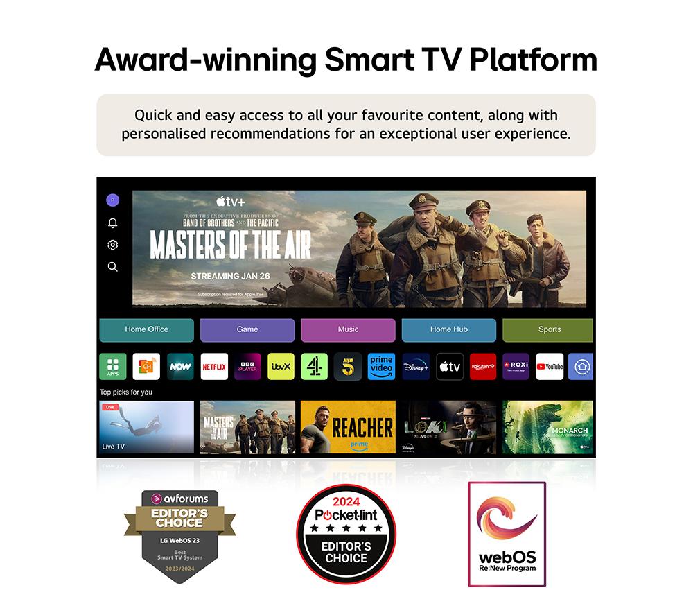 LG QNED80 65" QNED AI 4K HDR Smart TV 2024 - 65QNED80T6A