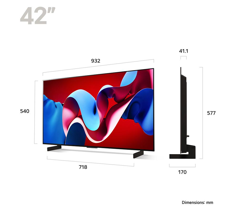 LG OLED42C44LA 42" Smart 4K Ultra HD HDR OLED TV with Amazon Alexa
