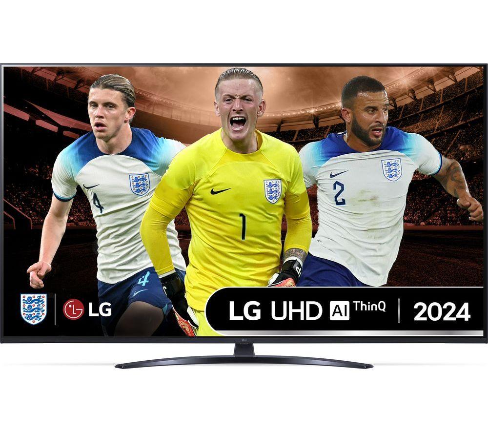 65" LG 65UT81006LA  Smart 4K Ultra HD HDR LED TV with Amazon Alexa, Silver/Grey