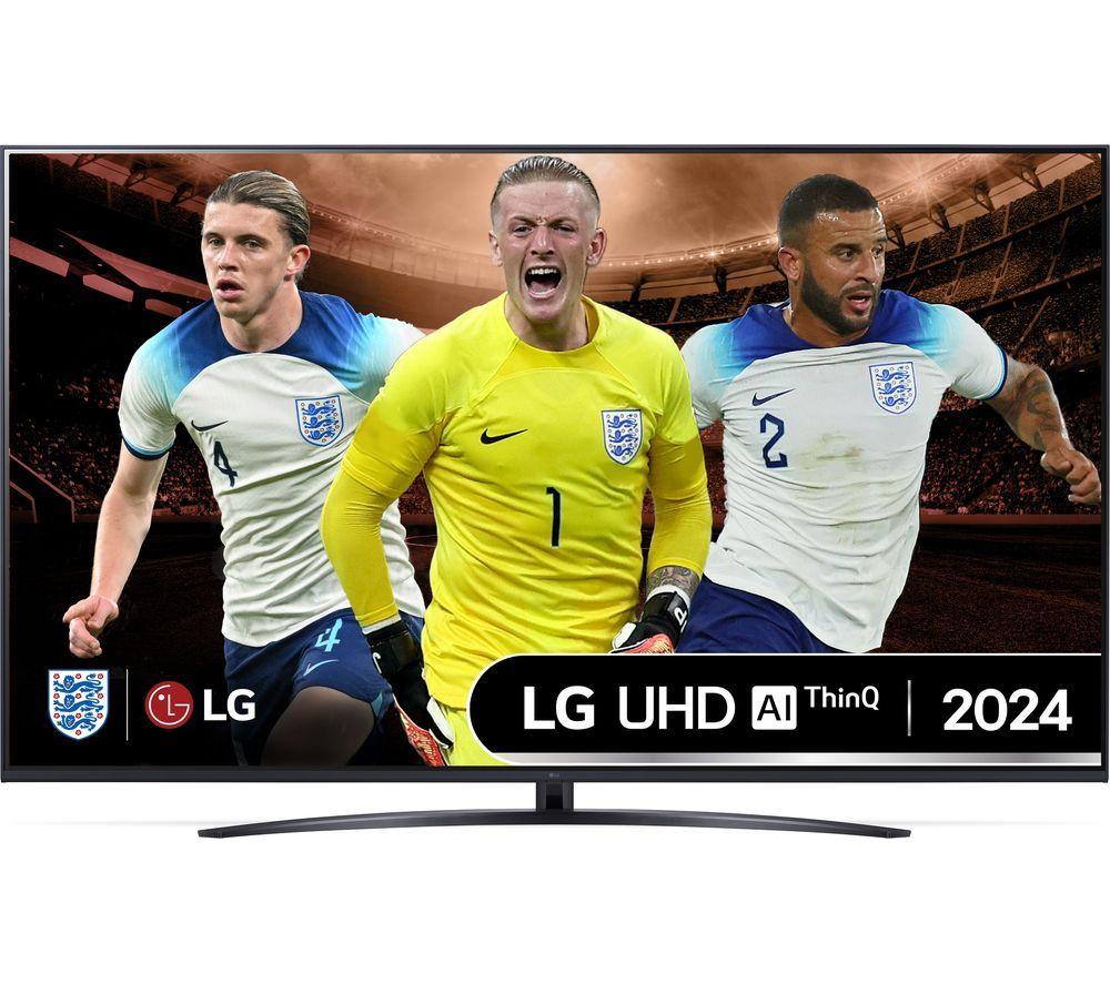 75" LG 75UT81006LA  Smart 4K Ultra HD HDR LED TV with Amazon Alexa, Silver/Grey